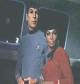 Spock and Uhura from Star Trek, the 

old series.