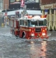 Firetruck in flood